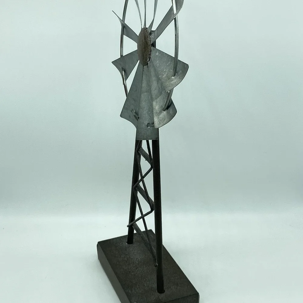 Windmill Galvanized Metal Tabletop Barn Wedding 16